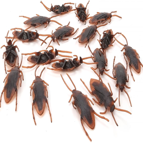 BESTSKY Ultra-Realistic Plastic Cockroaches 2.6" Large Fake Roaches for April Fool'S Day,Halloween Pranks,Horror Decorations,Scary Party,Gag Gifts,Trick Props,Toys