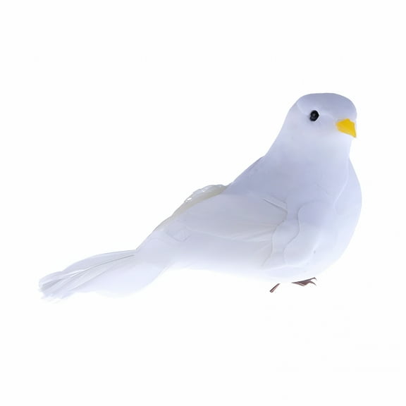 BESTSKY Unisex Adult 3D White Feather Foam Doves Home Craft Kid Simulation Bird Toy Gifts Decor White Bird