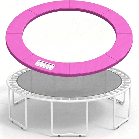 BESTSKY Universal Trampoline Replacement Safety Pad, 8ft 10ft 12ft 14ft 15ft 16ft Waterproof Surround Spring Foam Cover for Round Frame