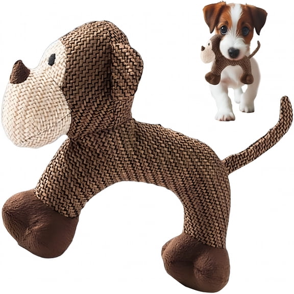 BESTSKY Upgraded Monkey Squeaky Plush Dog Toy-For Small/Med/Large Dogs Chewers&Fetch Lovers