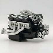 BESTSKY V8 Engine Kit Gas,Gasoline OHV V8 Small Block Engine Model Kits,Mini V8 Engine Kits That Runs,4 Stroke 44cc Water Cooled 1/6,Build Your Own V8 Model Engine for Adults Black