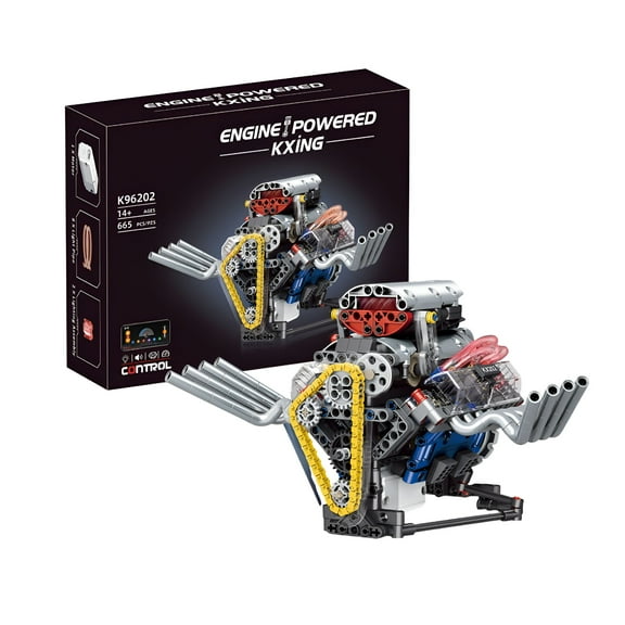 BESTSKY V8 Engine Model Kit - Mini V8 Engine Kits That Runs,Build Your Own V8 Model Engine for Adults and Kids,Visible V8 Mini Engine Kit That Works for Gifts