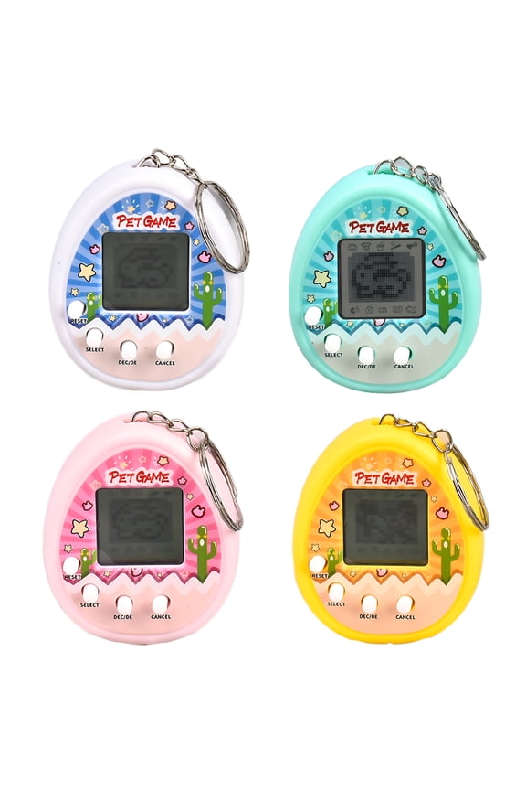 Virtual Electronic Digital Pet Keychain Game, Retro Handheld Electronic Game Machine with Keychain for Boys Girls