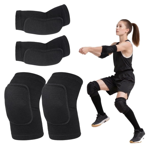 BESTSKY Volleyball Knee Pads and Elbow Brace Pads,Arm and Knee Protection Sleeves Set for Kids Youth Yoga Dance Football Basketball Running (Small) Volleyball Knee Pads Youth