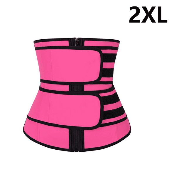 BESTSKY Waist Trainer for Women,Adjustable Pressure Gym Belt,Precise Waist Sculpting Firm Control Gym Belt,2XL,Pink