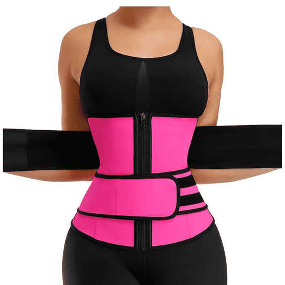 BESTSKY Waist Trainer for Women,Postpartum Recovery Waist Belt,Waist Shaping Comfortable Compression Gym Belt,3XL,Pink