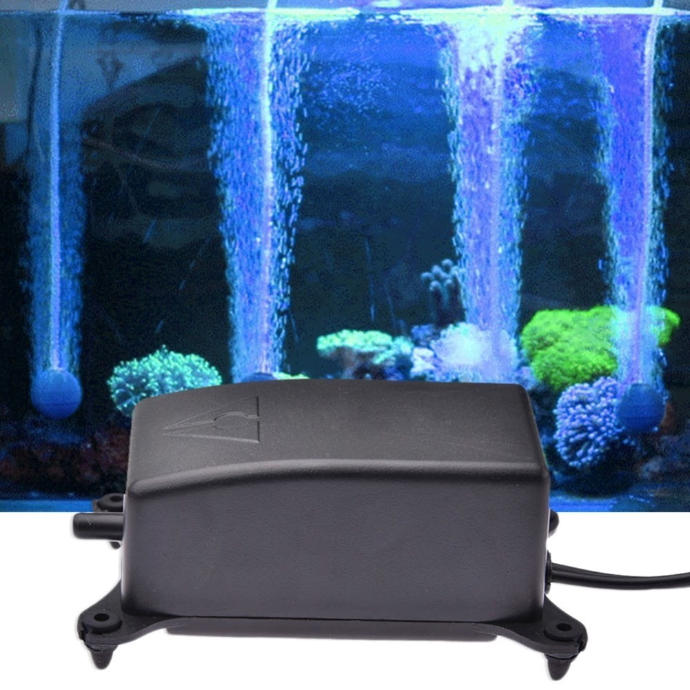 Walbest Ultra Quiet Aquarium Air Pump Dual Outlet , Fish Tank Aerator Pump with Accessories, 2W