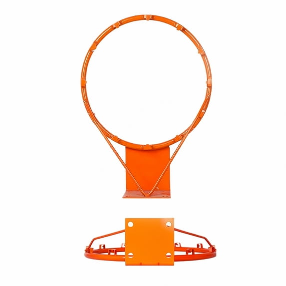 BESTSKY Wall Mounted Basketball Hoop Basketball Rim Goal Orange Steel for Indoor Outdoor Sports for Children