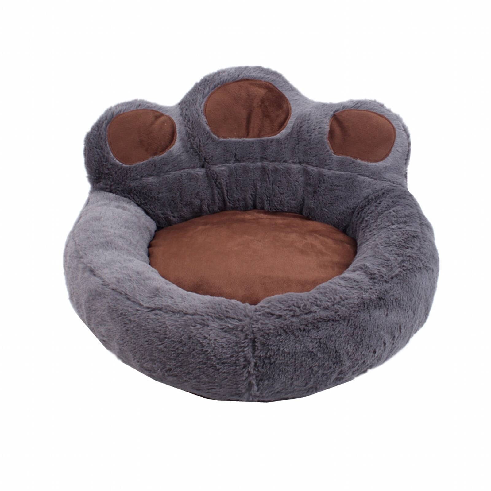 BESTSKY Washable Dog Bed,Sense of Security Dog Mat,Scratch-Resistant Fabric Cat Beds for Indoor Cats,Gray,M