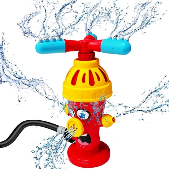 BESTSKY Water Sprinklers Outdoor Toy for Kids,Fire Hydrant Toddler Play Equipment Outside Activities for Backyard Lawn Attaches to Garden Hose Splashing Fun Toys for 3+ Year Old Boys Girls