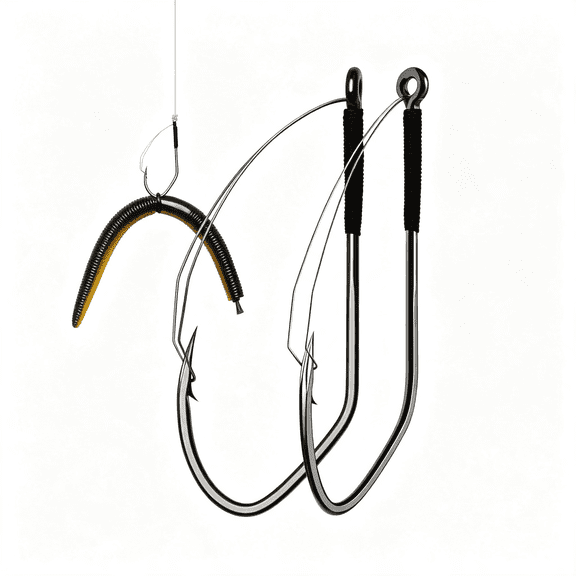 BESTSKY Weedless Worm Hooks, Straight Shank Wacky Rig Hooks, 30 Pack | 4X Strong High-Carbon Steel, Texas Rig Hooks, Baitholder Nylon Wire Wrap Or Wire Weed Guard, Sizes 1/0-3/0, Bass Fishing