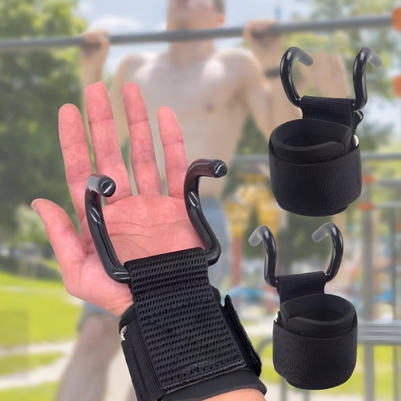 BESTSKY Weight Lifting Hooks, Wrist Hook Straps, Stainless Steel, for Gym, Strong Grip, Comfortable Fit, Design
