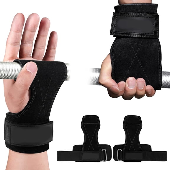 BESTSKY Weight Lifting Wrist Strap, Double Leather Weightlifting Wrist Straps for Gym Strength Training, Neoprene Padded Wrist Wraps - for Men &Amp; Women (Pair)