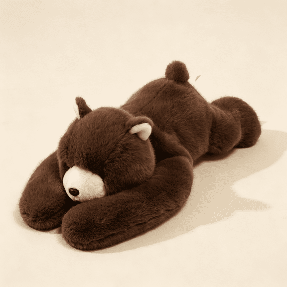 BESTSKY Weighted Bear Stuffed Animal Brown Bear Plush Toy 24" 4 Pound Soft Fur Long Arms Hugging Toy Cozy Gift for Kids Adults Christmas and Birthdays Weighted Stuffed Animal