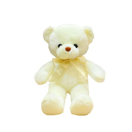 BESTSKY Weighted Stuffed Animals,30cm Adorable Bear Bear,Cozy Fabric Multi-Use Toy Baby Stuff,White