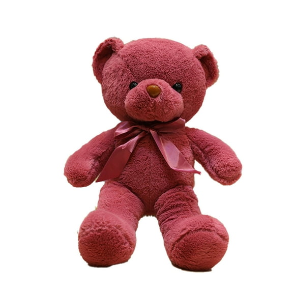 BESTSKY Body Pillow Teddy Bear Funny Stuff Birthday Gift Weighted Stuffed Animals Wine Red Style 7