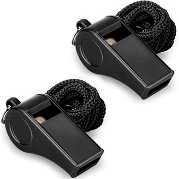 BESTSKY Whistle, 2 Packs Plastic Sports Whistles with Lanyard, Loud Crisp Sound Whistle Ideal for Coaches, Referees, and Officials Durable Whistle for Coaches