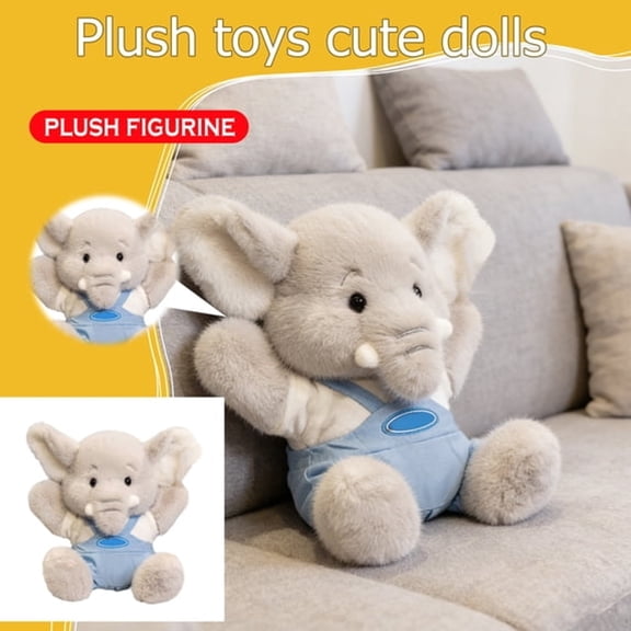 BESTSKY White Elephant Stuffed Animal,Soft Huggable Stuffed Elephant Plush,Colorful Student Elephant Toys for Student and Nursery Decor,Great Addition to Your Plush Toys Collection