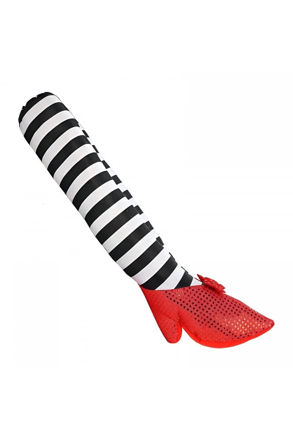 Wicked Witch Legs Halloween Prop - Life-Size Fake Witch Legs with Red High Heels for Haunted House,Yard,Party Decor,Indoor & Outdoor Spooky Decoration,Realistic Halloween Witch Decoration