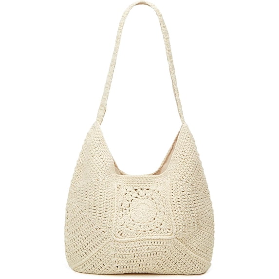 BESTSKY Women Large Straw Beach Bag Casual Bucket Tote Summer Woven ...