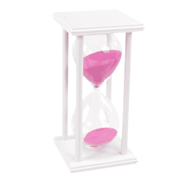 BESTSKY Wood Sand Hourglass Depth to the Space Hour Glass with Sand Fits Many Styles Shows Individuality Sand Timer,White