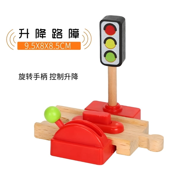 BESTSKY Wooden Toy Train Accessory Wooden Railway Road Block Train Road Block Toy