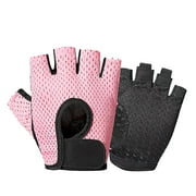 BESTSKY Workout Gloves Easy to Wear Workout Gloves Women Strong Anti-Slip Gym Gloves for Men Prevents Calluses Pink XL