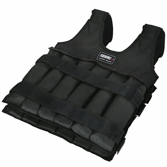 BESTSKY Workout Weighted Vest for Women Men Adjustable Weight 110LB Exercise Training Fitness Body Weight Vests for Running Training Workout Jogging Walking Black