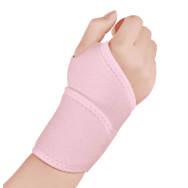 BESTSKY Wrist Brace,Integrated Compression Strap Hand Brace,Rubber Carpal Tunnel Wrist Brace,Pink