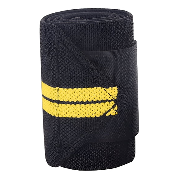 BESTSKY Wrist Wraps for Weightlifting, 22 Inch Plush Elastic Hand Wraps with Thumb Loop, Strong Self-Adhesive Sports Wrist Guard for Gym, Powerlifting, and Fitness Training, Yellow