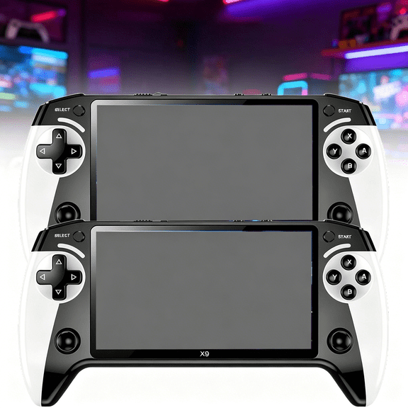 BESTSKY X9 Game Console,8Gb,5.5-Inch Hd Ips Screen,Tv Connection Supported,5-Hour Battery Life-Portable Emulator Gaming System for Kids&Adults(Lr 2 Pcs)Emulator Handheld