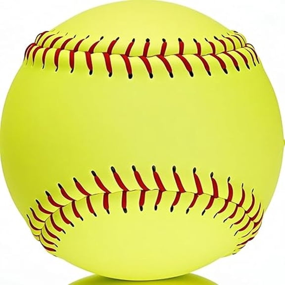 BESTSKY Yellow Sports Fastpitch Softballs,11" Practice Softball Balls,Unmarked&Leather Covered Training Ball for Games,Practice and Training