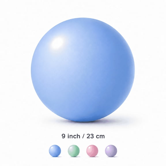 BESTSKY Yoga Ball 9 Inch Mini Exercise Ball for Pilates Workout, Anti Burst Non Slip Stability Balance Ball Home Decor Kitchen Bedroom Living Room Storage Blue