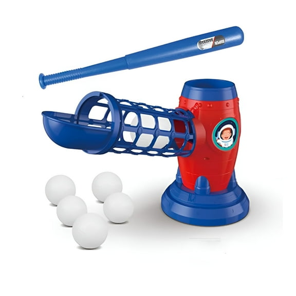 BESTSKY Youth Baseball Pitching | Automatic Pop-Up Trainer with Remote | Adjustable 3.9-4.3ft Height | Portable Batting Practice Set Includes 5 Balls