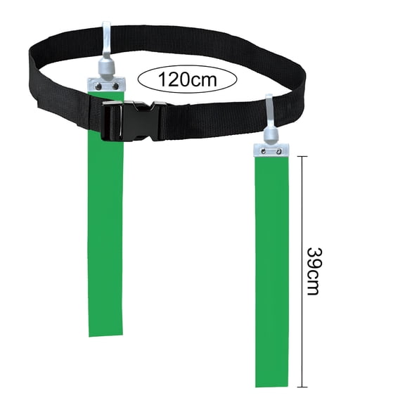 BESTSKY Youths Flag Football Belts Adjustable Flag Football Belts Set Vibrant Color Soft Wear-resistant Thickened Webbing Waist Flags 2pcs Sports Supplies