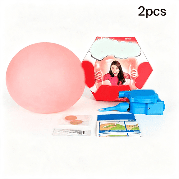 BESTSKY the Amazing Tear-Resistant Super Bubble Ball - Red,Fun Big Bubble Wand