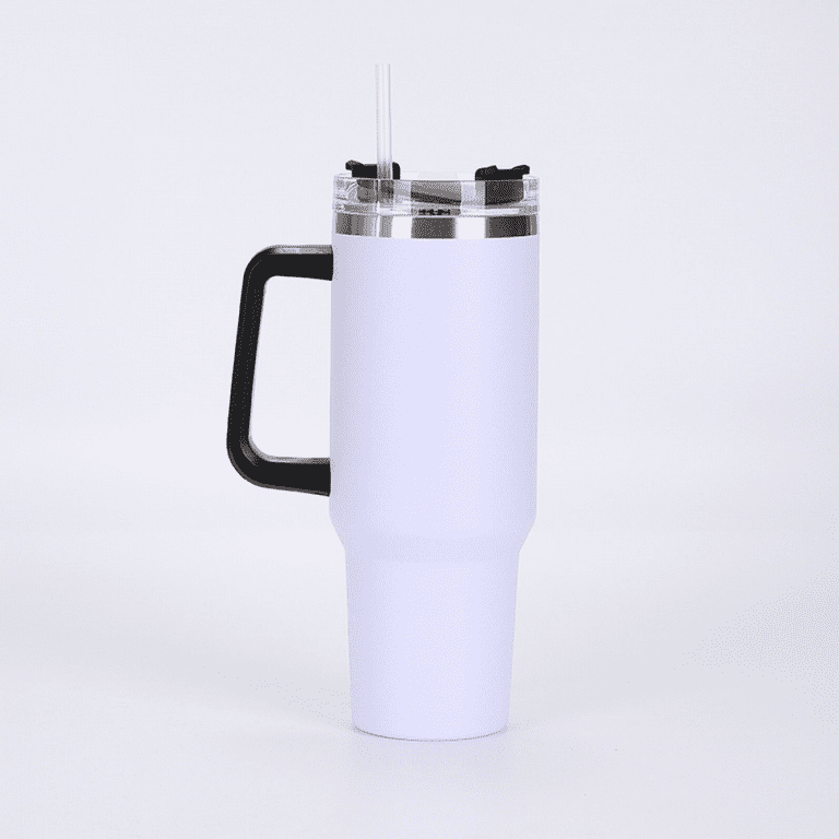 40 oz Tumbler With Handle Lid and Straw Insulated Stainless Steel