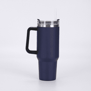 Smoke 40 oz Stainless Handle Tumbler with lid and Straw - Artistry Epoxy