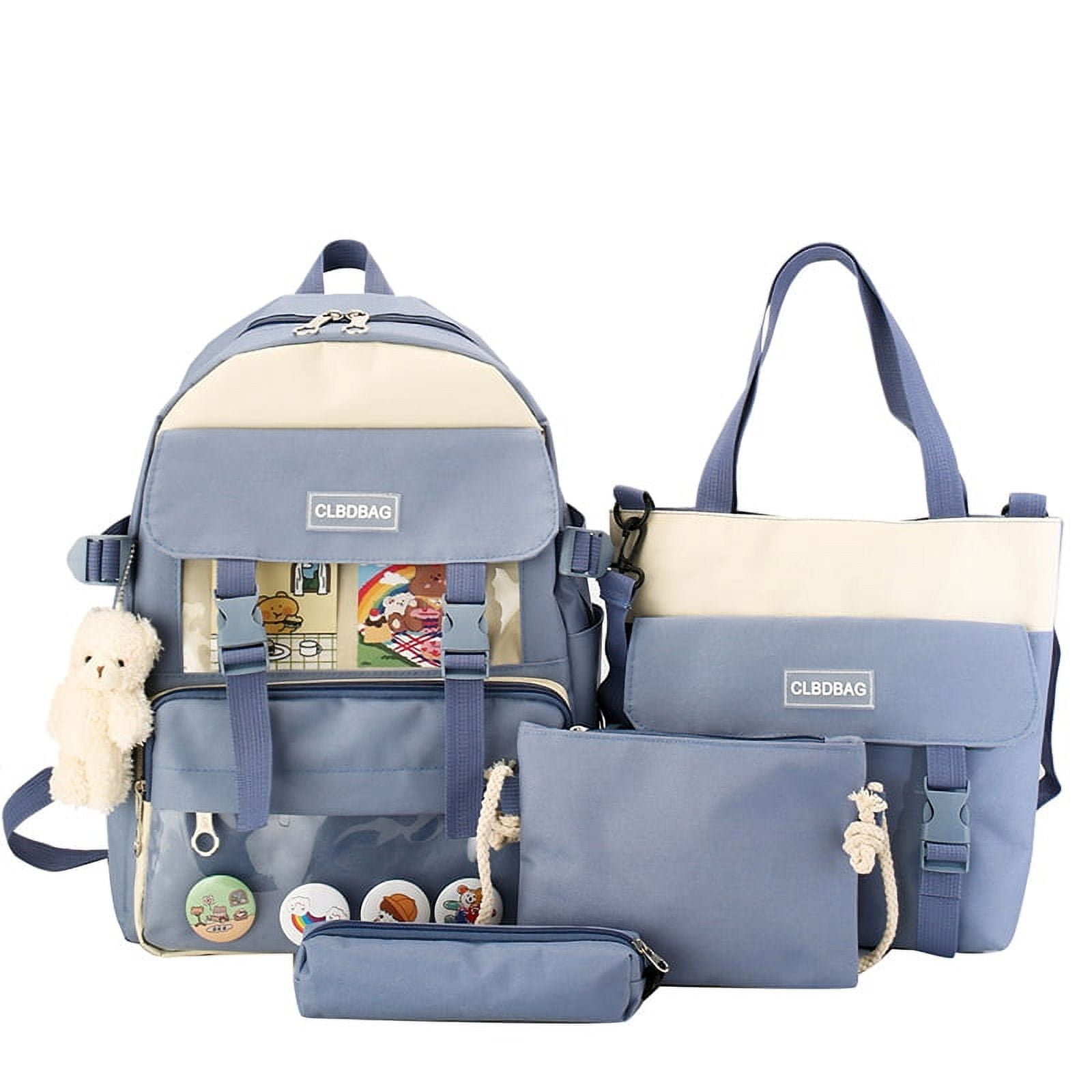 BESTSPR Backpack for Girls Teens Bookbag Set 4 Pcs School Bags Cute ...