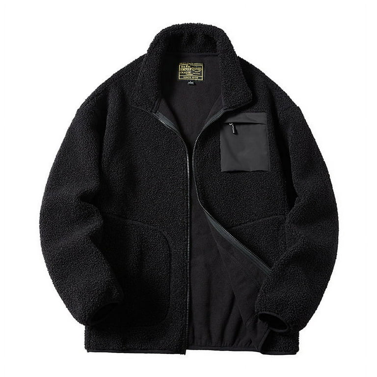 BESTSPR Jackets for Men Fleece Jacket Polar Fleece Long Sleeve