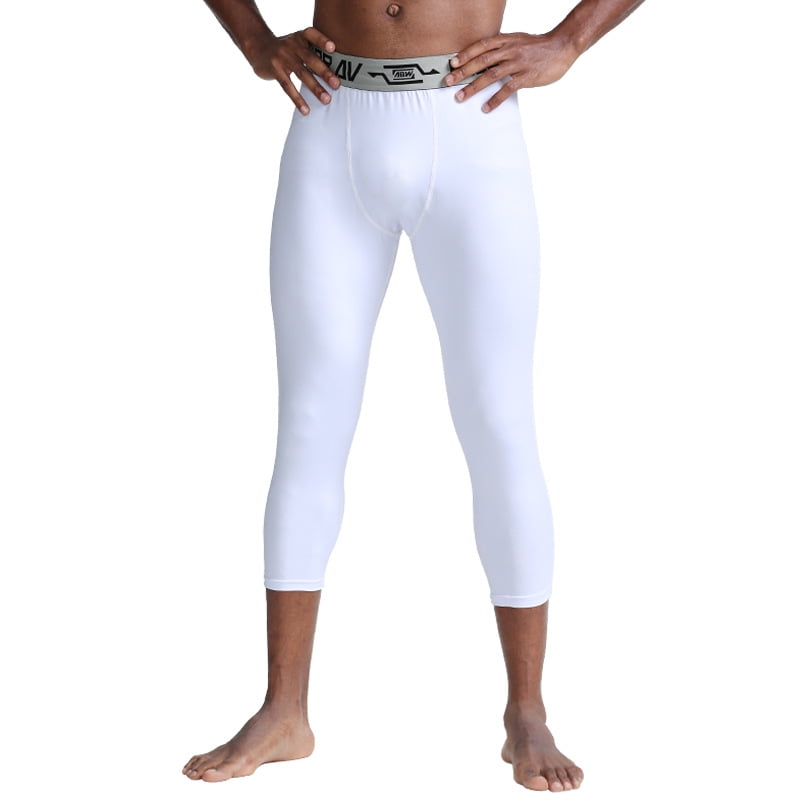 DABOOM 1 Pack Men's 3/4 Compression Pants, Running Workout Tights