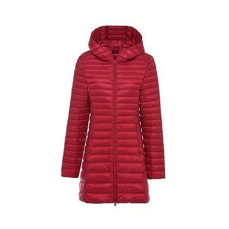 BESTSPR Women Light Long Jacket Down Feather Winter Windproof