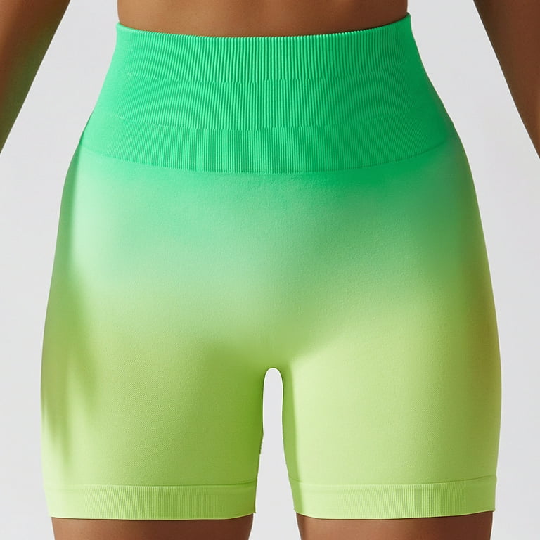 BESTSPR Women's High Waist Yoga Shorts Compression Workout Running Shorts  Size S-L 