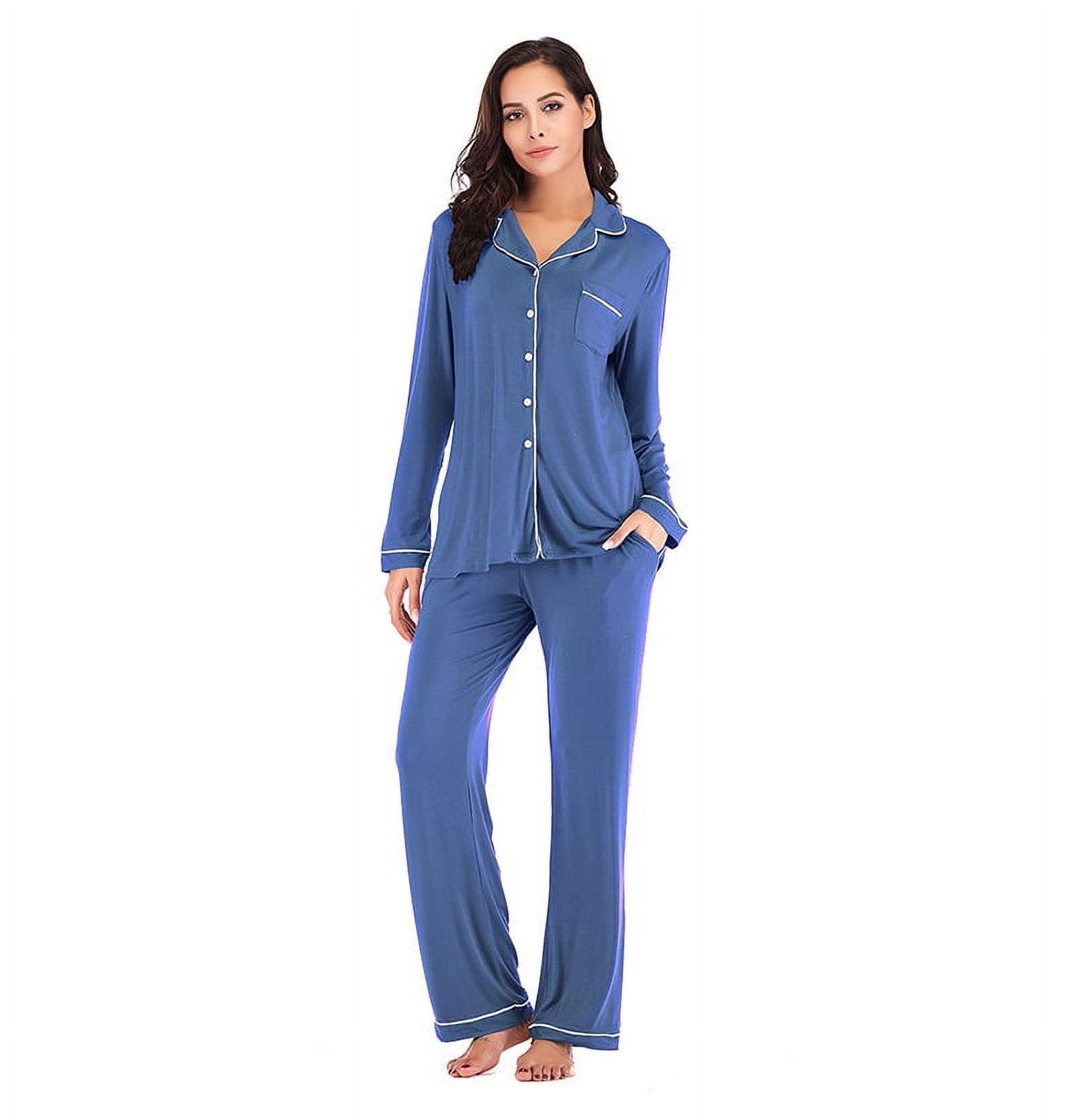 Pajama Set for Women Long Sleeve Women Sleepwear Button-Down Soft Loun –  Genuwii
