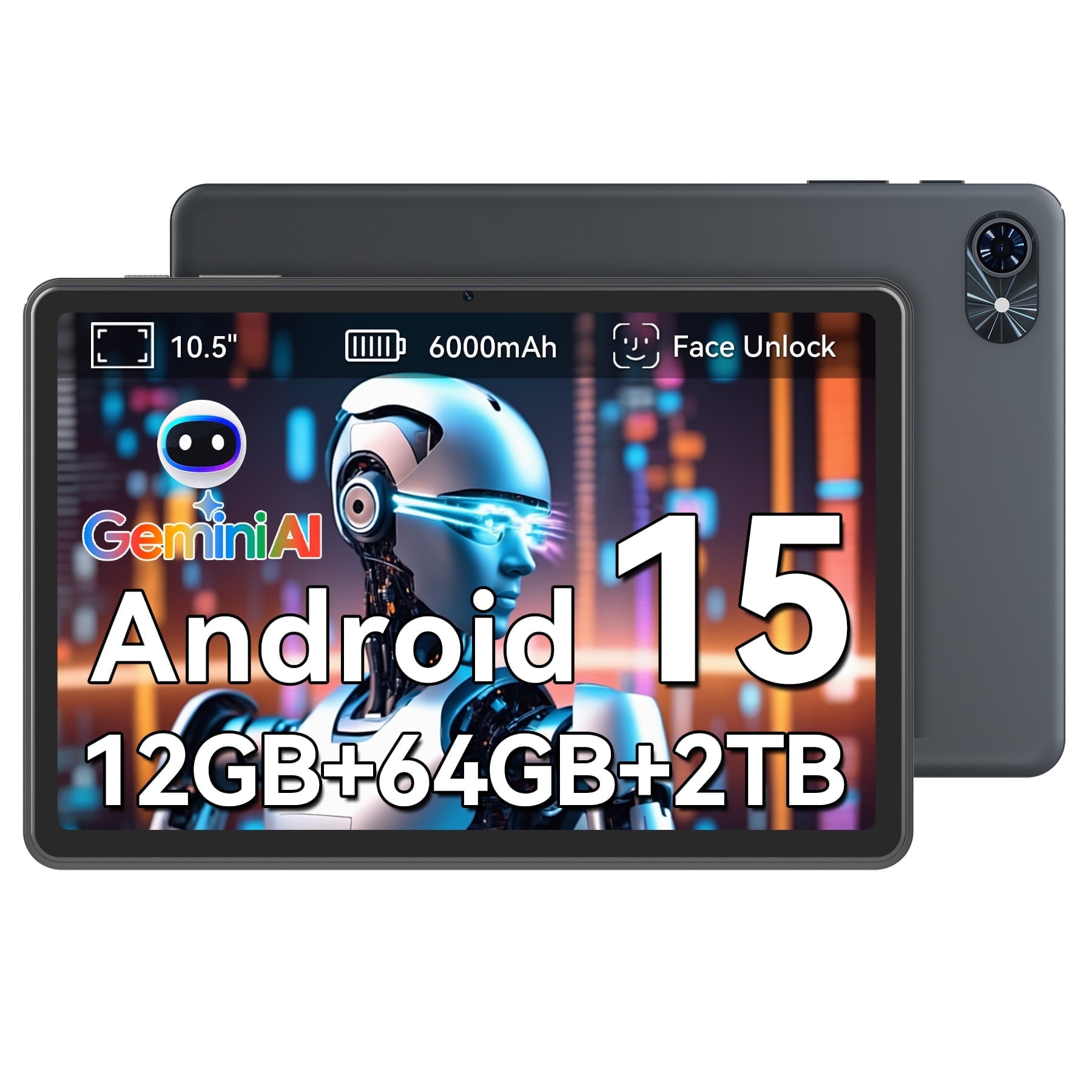 Tabwee Tablet 2025 Latest Android 15 Tablets T80, 10.5 inch