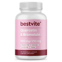 BESTVITE Quercetin with Bromelain 500mg/250mg (120 Vegetarian Capsules) - No Stearates - Vegan - Non GMO - Gluten Free