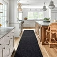 thumbnail image 1 of BESTVUE Area Runner Rug Outdoor Non Slips Carpet Runners Indoor Utility Rugs Mat for Kitchen Hallway Entryway Garage with Rubber Backing Black 3ft x 8ft, 1 of 7
