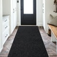 thumbnail image 1 of BESTVUE Runner Rug Outdoor Non Slips Carpet Runners Indoor Utility Area Rugs Mat for Kitchen Hallway Entryway Garage with Rubber Backing Solid Black 2ft x 12ft, 1 of 7