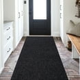 thumbnail image 1 of BESTVUE Runner Rug Outdoor Non Slips Carpet Runners Indoor Utility Area Rugs Mat for Kitchen Hallway Entryway Garage with Rubber Backing Solid Black 3ft x 12ft, 1 of 7
