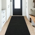 thumbnail image 1 of BESTVUE Runner Rug Outdoor Non Slips Carpet Runners Indoor Utility Area Rugs Mat for Kitchen Hallway Entryway Garage with Rubber Backing Striped Black 6ft x 9ft, 1 of 7
